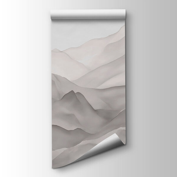 White mountains with a white background