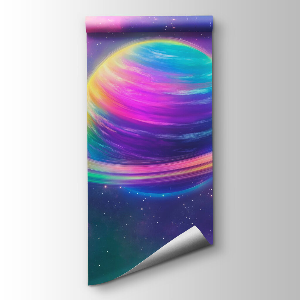 Colorful planet in space Colorful planet in space