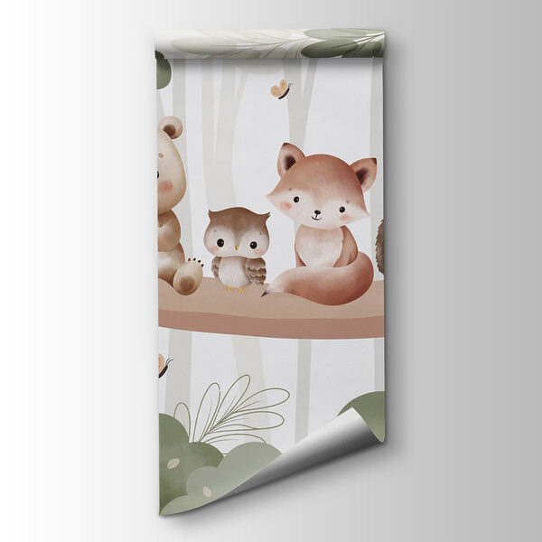 Group of animals on a tree branch