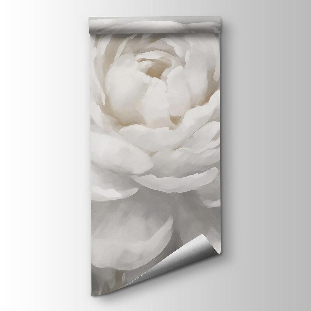 White flower with leaves