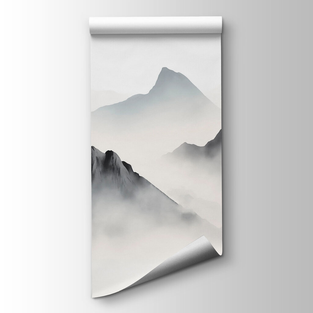 Mountain range with clouds