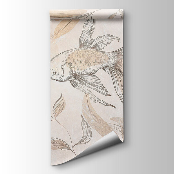 Elegant fish among floral designs