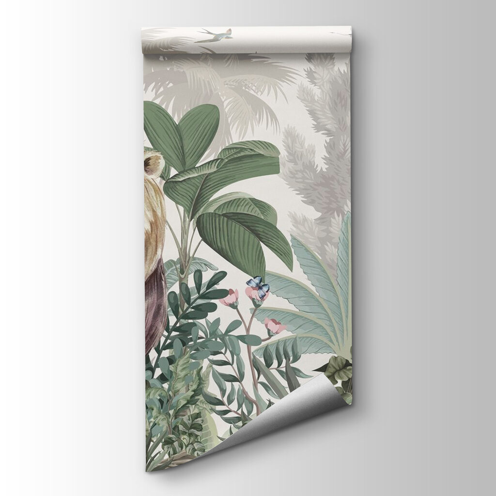 Wallpaper with animals and birds Wallpaper with animals and birds