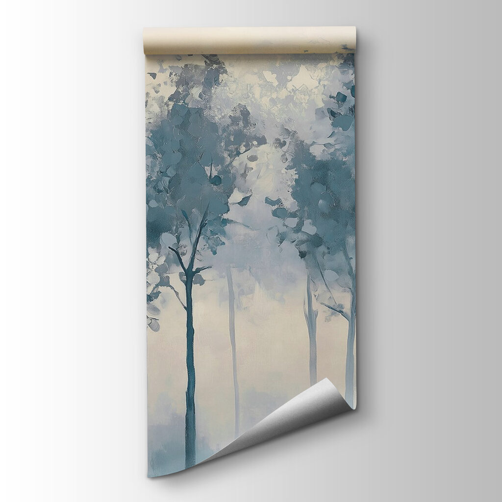 Group of trees in fog