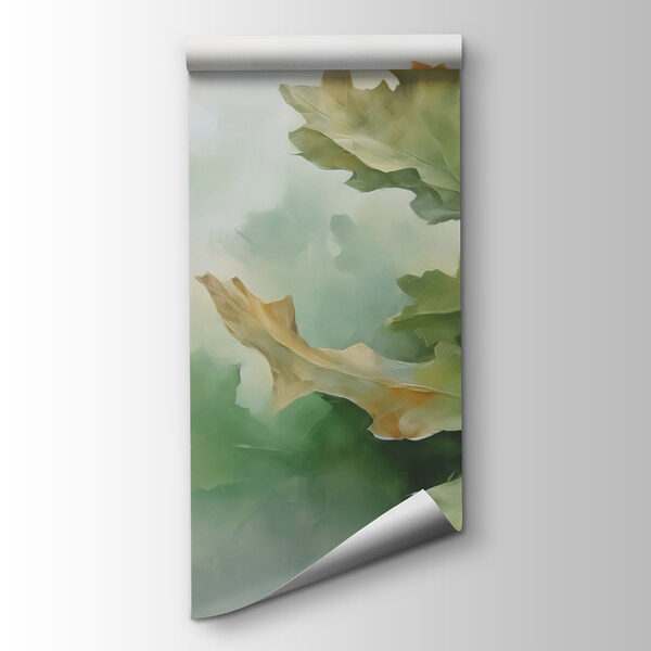 Painting of leaves on a branch