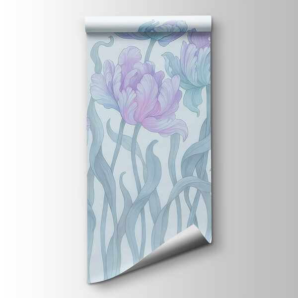 Group of flowers with leaves