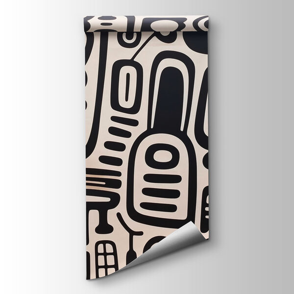 Black and white pattern on a white surface Black and white pattern on a white surface