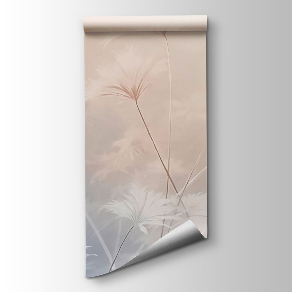 White flowers in a foggy environment White flowers in a foggy environment