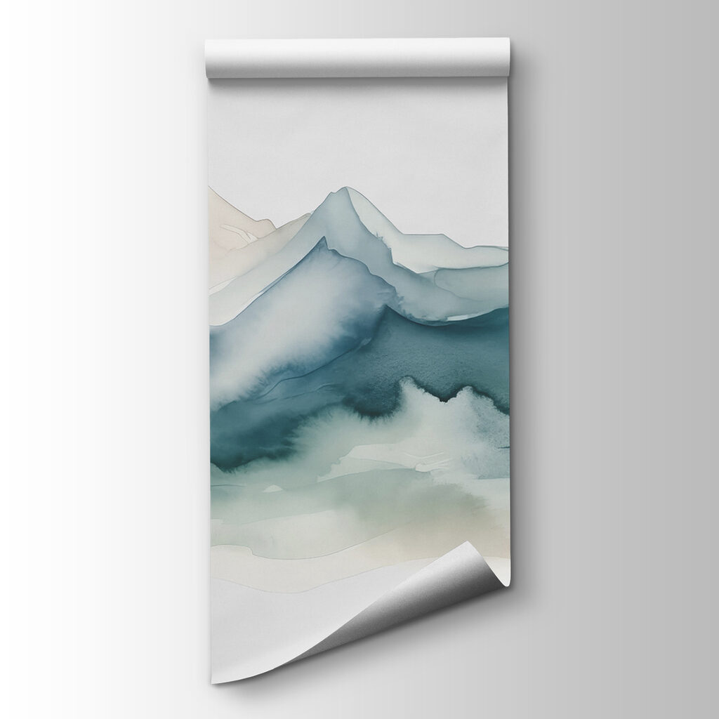 A watercolor of mountains A watercolor of mountains