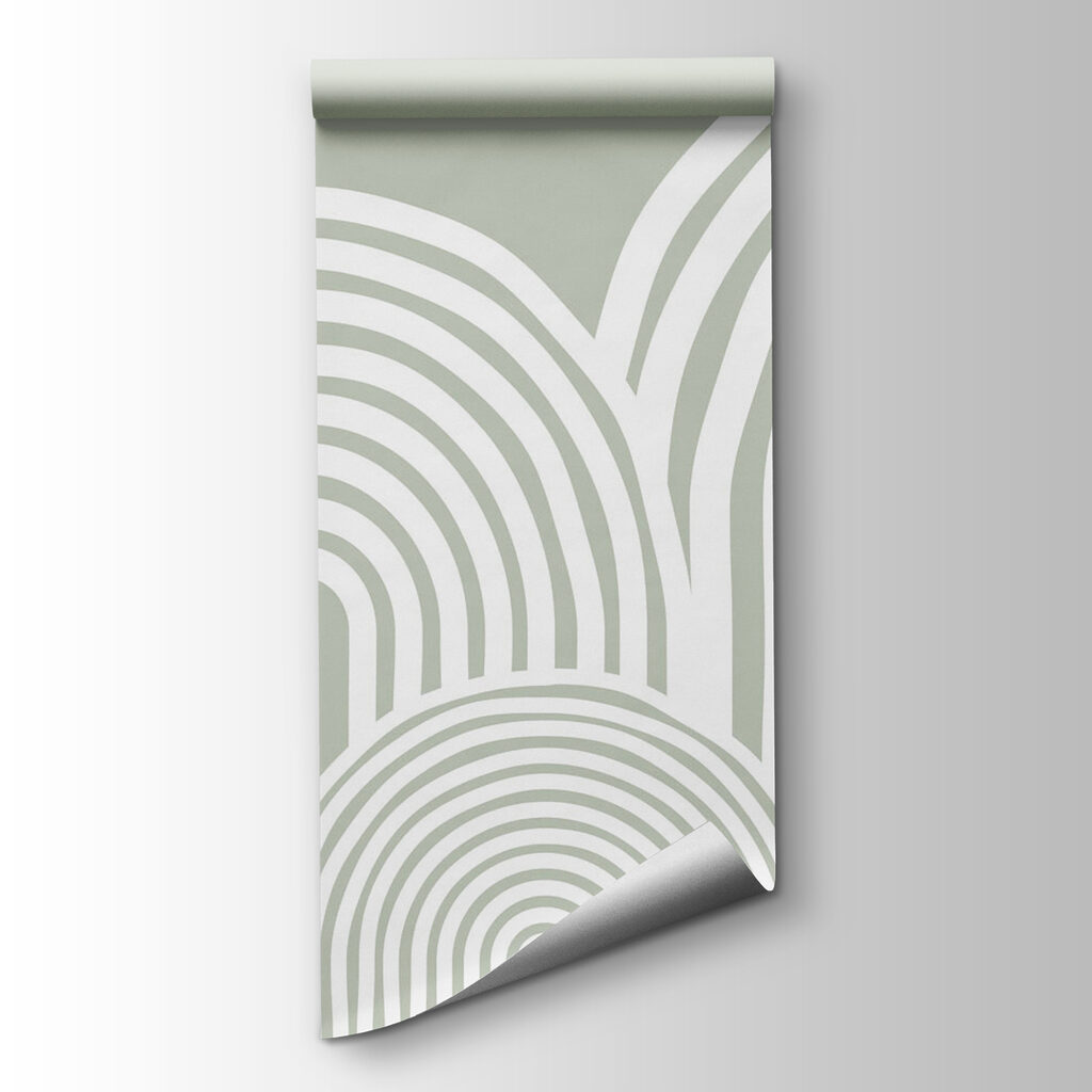 White and gray background with curved lines