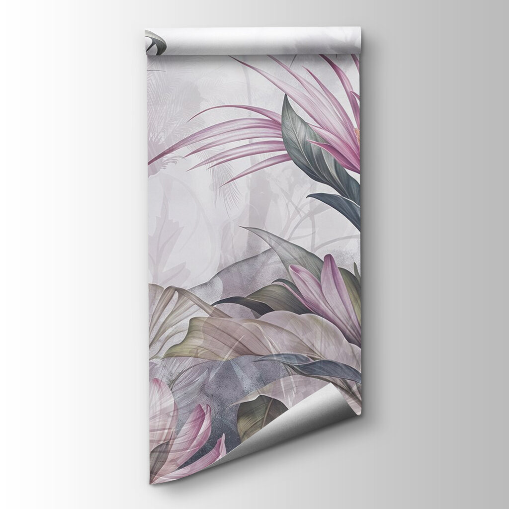 Painting of flowers and leaves