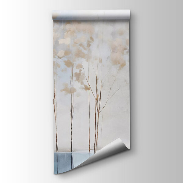 Painting of trees in a row