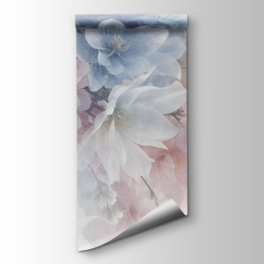 Bunch of flowers on a white surface