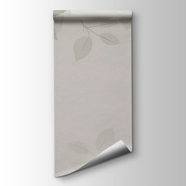 Green leaves on a white background