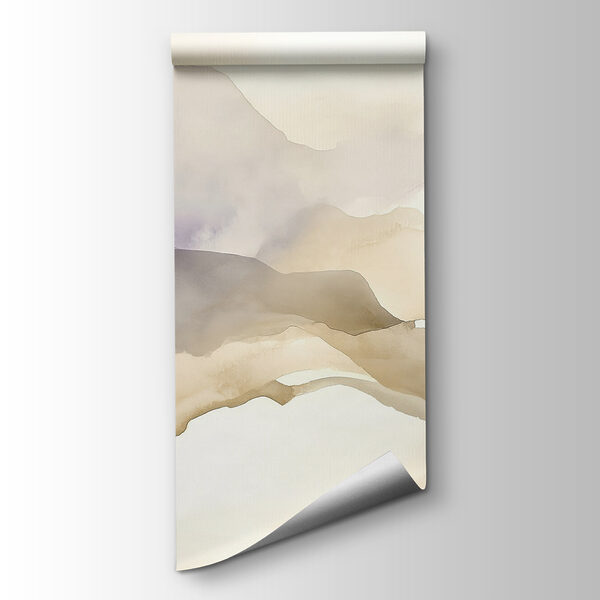 Watercolor painting of mountains