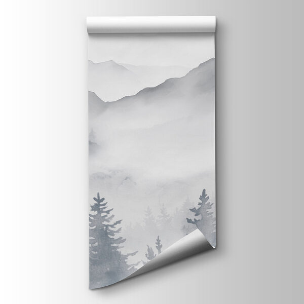 Landscape of mountains and trees