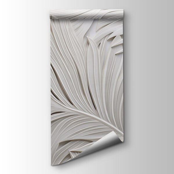 White paper cut out of leaves White paper cut out of leaves