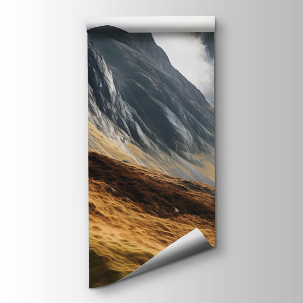 Mountain range with clouds