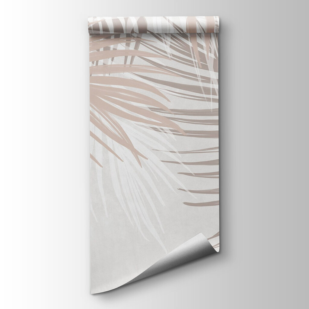 Soft hues of palm leaves intertwine Soft hues of palm leaves intertwine