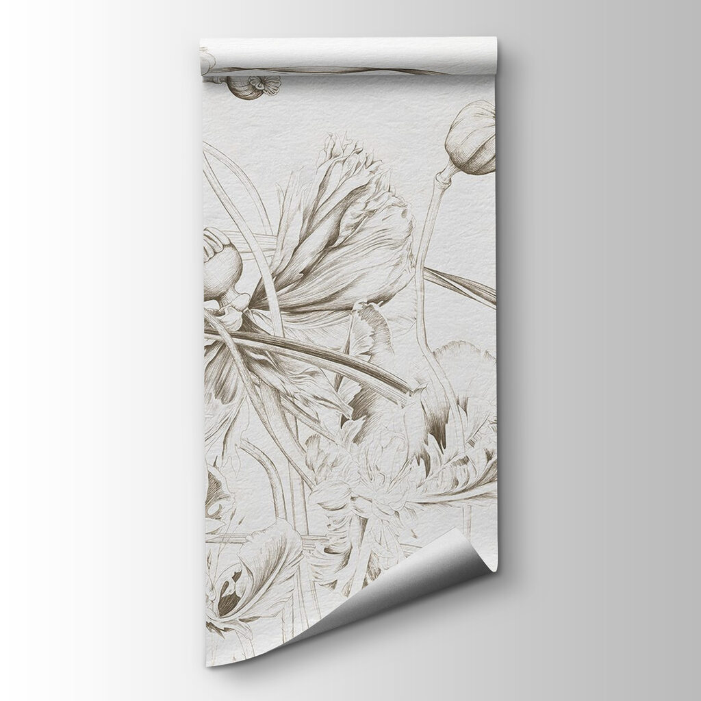 Drawing of flowers and leaves