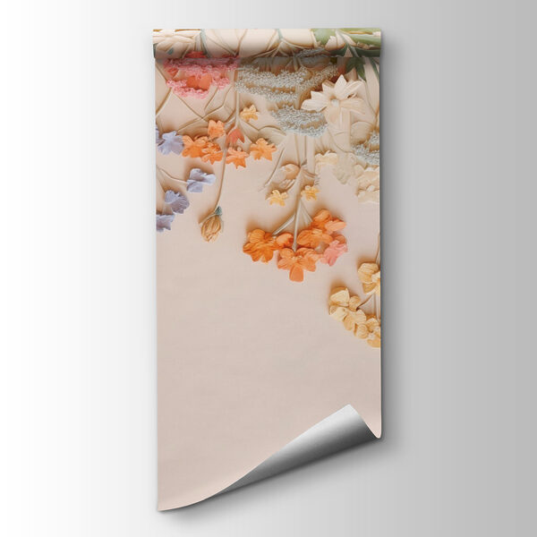 Group of flowers on a white surface