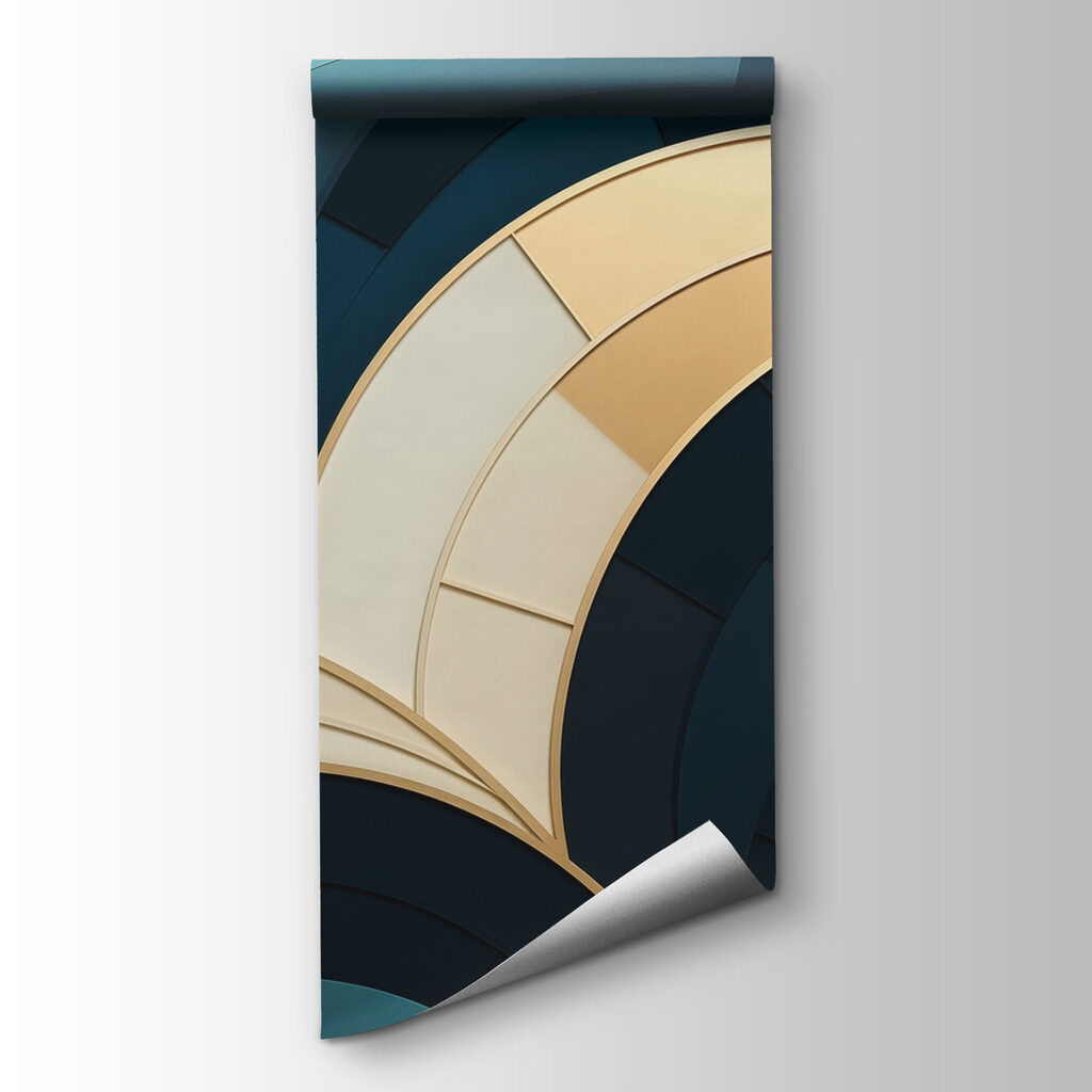 Abstract curves in calming colors