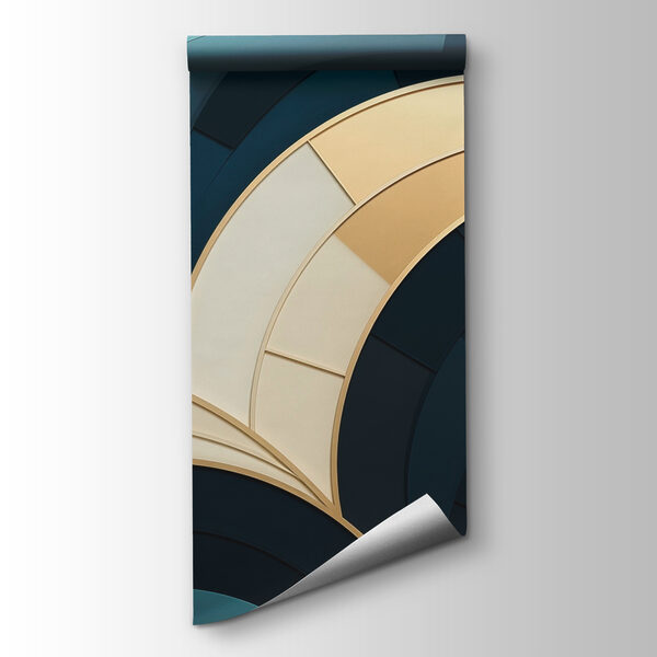 Abstract curves in calming colors