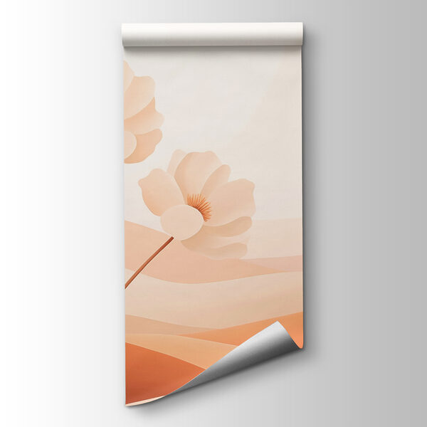 White flowers in a desert White flowers in a desert