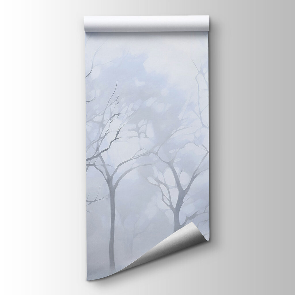 Group of trees in fog