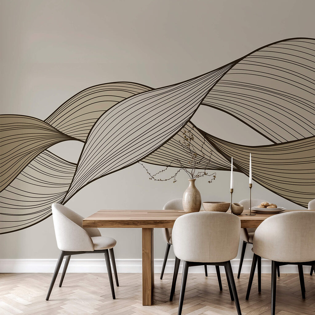 Brown and black wavy lines Brown and black wavy lines