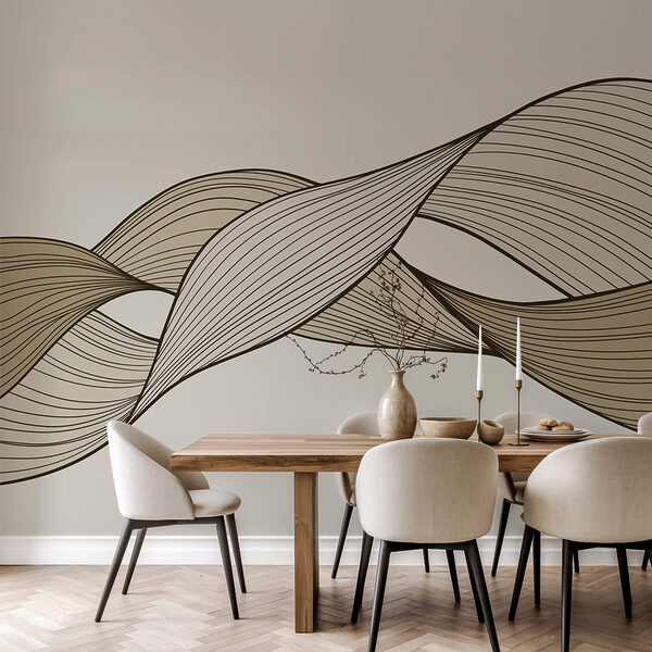 Brown and black wavy lines Brown and black wavy lines