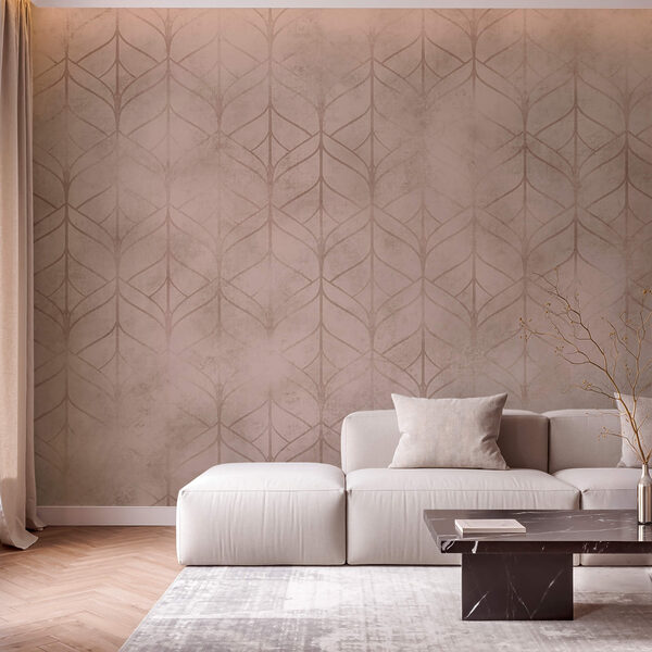 Wall murals Wall murals Pink and brown pattern (SKU: t00388v1)