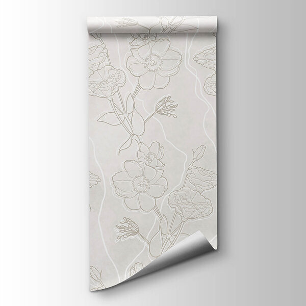 White and brown floral pattern