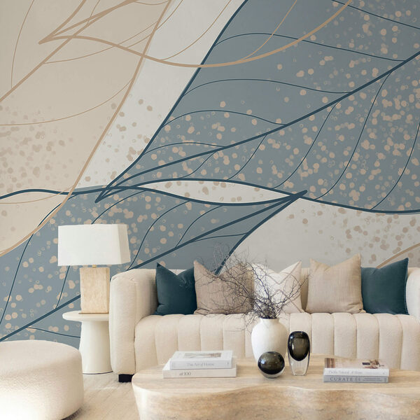 Soft hues of leaf patterns intertwine Soft hues of leaf patterns intertwine