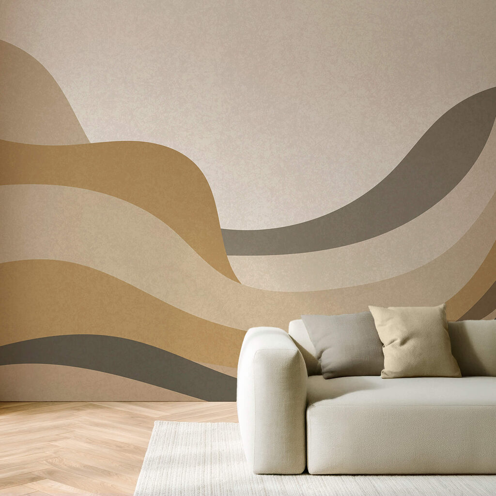 Brown and grey wavy lines