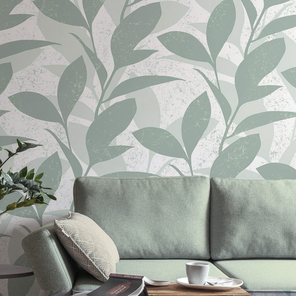 Pattern of leaves on a white background Pattern of leaves on a white background