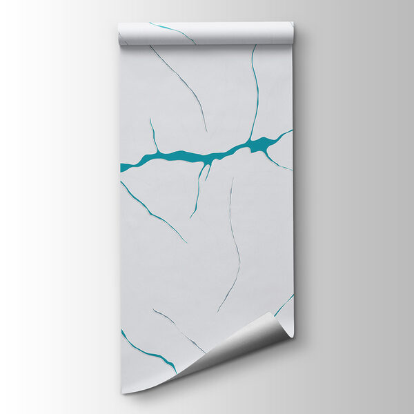 Blue lines on a white surface