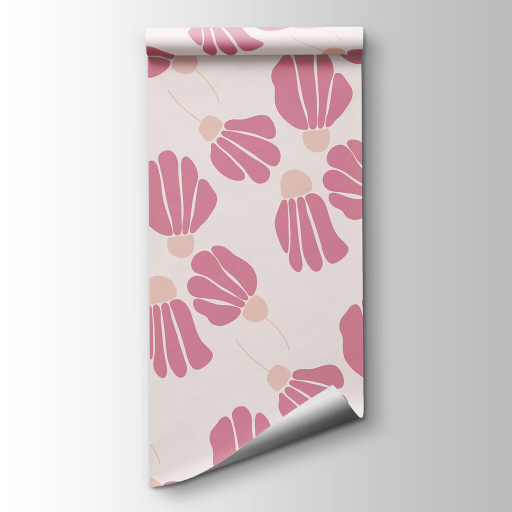 Pattern of pink flowers