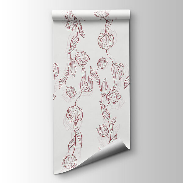 Pattern of flowers and leaves