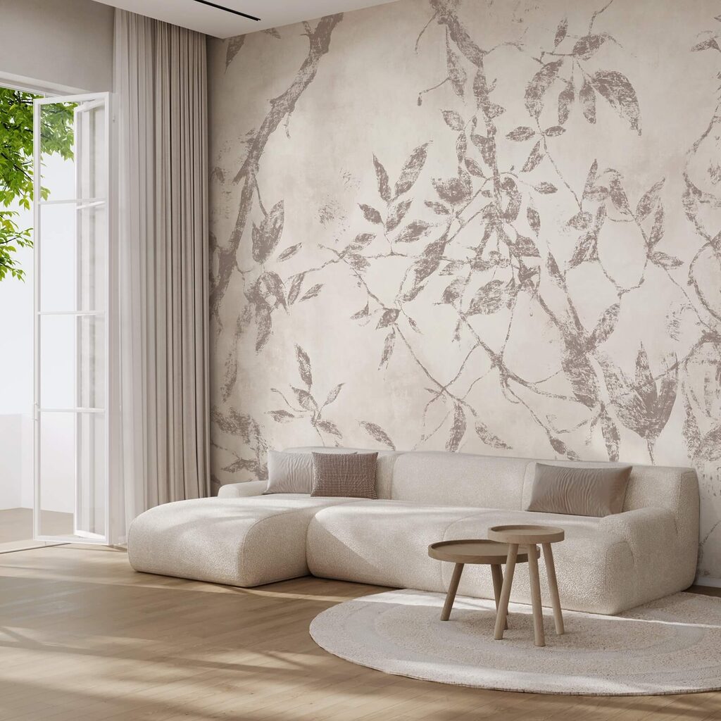 Foliage patterns on a soft background