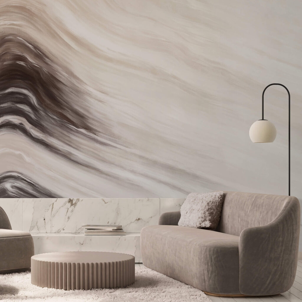 Abstract waves in soft hues Abstract waves in soft hues