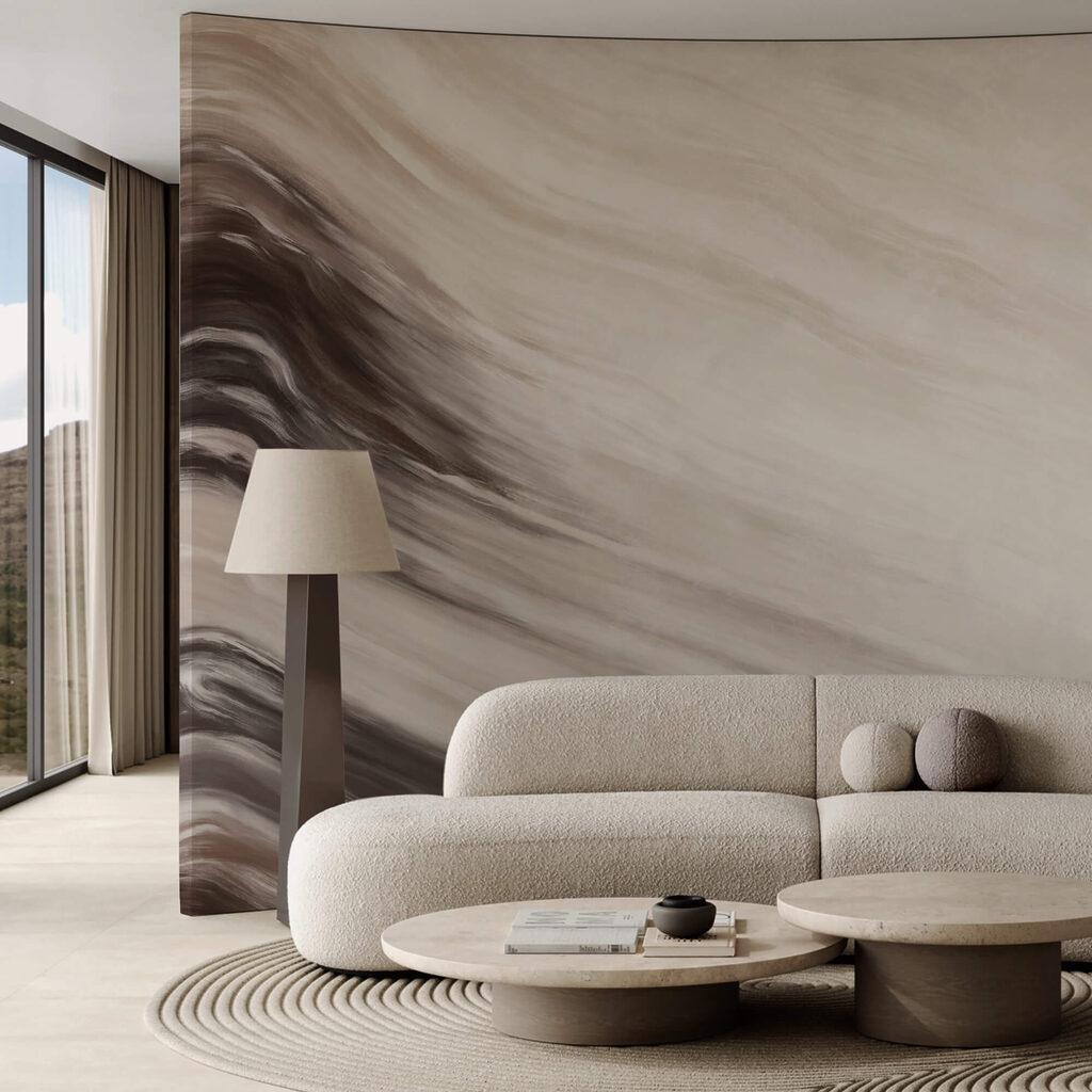 Abstract waves in soft hues Abstract waves in soft hues