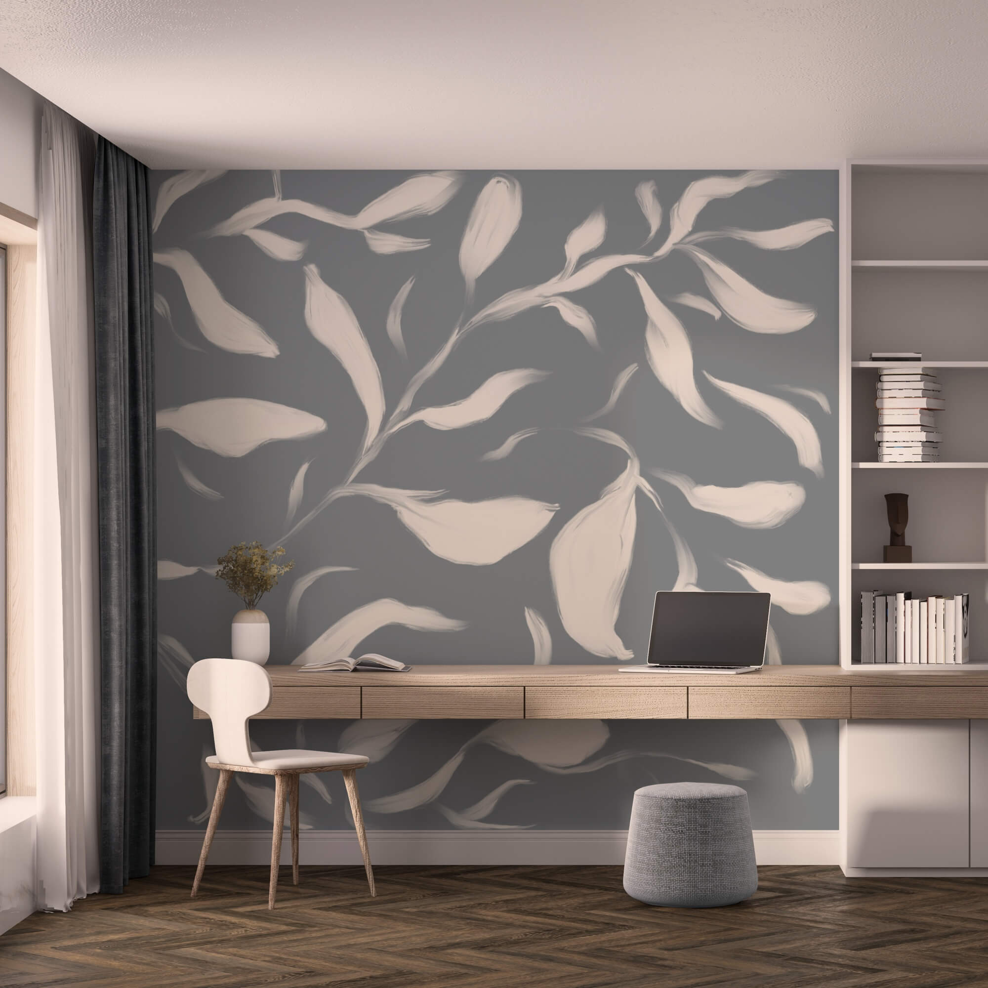 Delicate leaves on a soft background