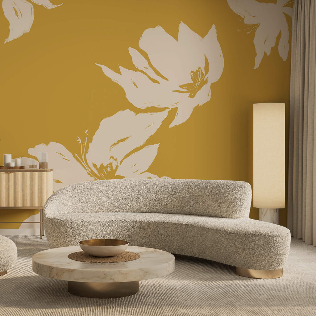 Floral design on a warm background