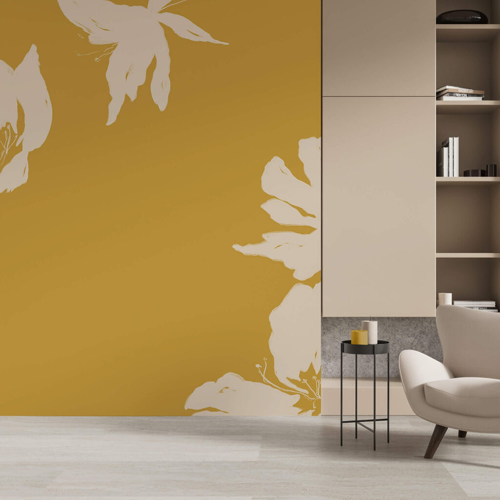 Floral design on a warm background