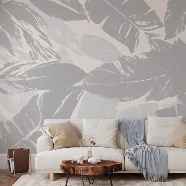 Wall murals Wall murals Elegant foliage in soft hues (SKU: t00469)