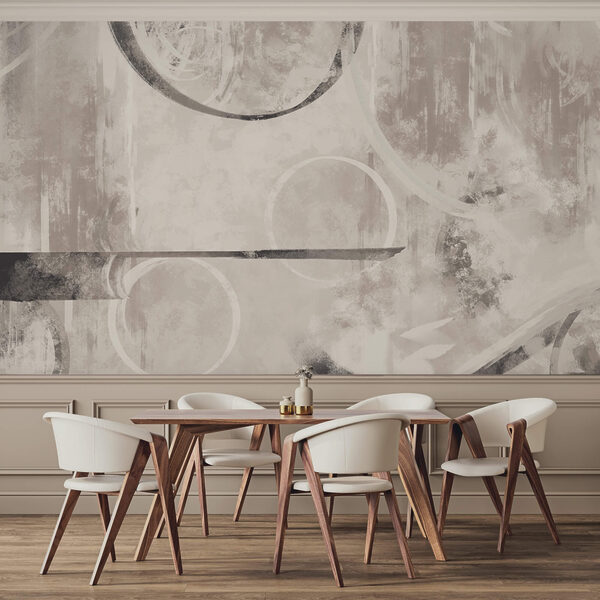Wall murals Wall murals Abstract patterns in neutral tones (SKU: t00471)