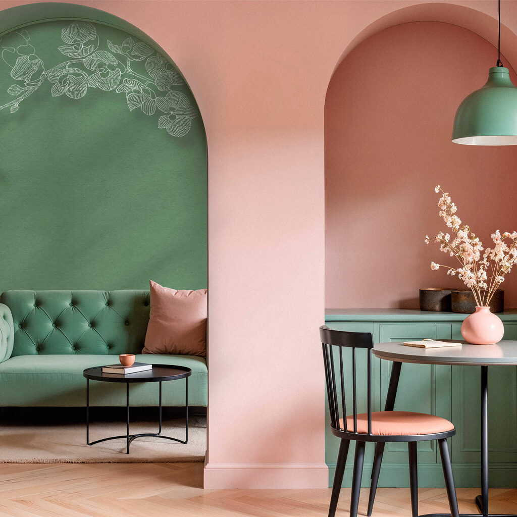 Delicate orchids against a green backdrop