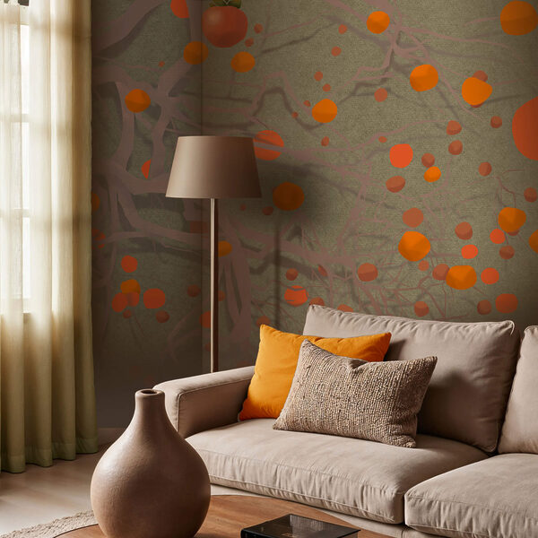 Wall murals Wall murals Tree with orange fruits (SKU: t00530)