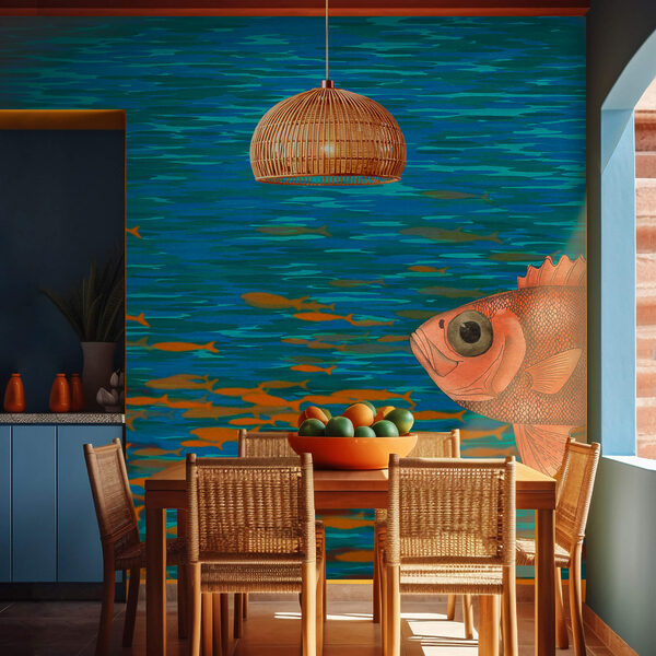 Wall murals Wall murals Fish swimming in the water (SKU: t00534)